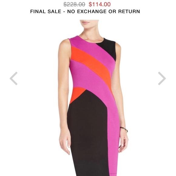 BCBG MAXAZRIA colorblock bodycon dress - Picture 5 of 6